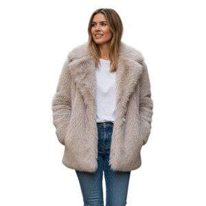 ASTR The Label‎ Hadley Faux Fur Coat - Size S